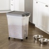 image:imageIRIS USA Dog Food Storage Container 40 lbs Attachable Wheels amp Included Scoop for Dog Cat Birds and other Pets Food Storage Bin Keep Fresh Easy Mobility BPA Free  Made in the USA Dark GrayDark Gray