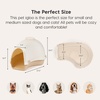 image:imageIRIS USA Igloo Dog House WhiteBeige Small and Medium Dogs and Cats IndoorOutdoor