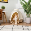 image:imageIRIS USA Igloo Dog House WhiteBeige Small and Medium Dogs and Cats IndoorOutdoor
