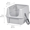 image:imageIRIS USA Large Top Entry Cat Litter Box with Lid Enclosed Covered Cat Litter Box for Indoor Cats Dog Proof Design Odor Control Litter Tracking Reduction Scoop Included WhiteGrayGray