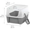 image:imageIRIS USA Large Top Entry Cat Litter Box with Lid Enclosed Covered Cat Litter Box for Indoor Cats Dog Proof Design Odor Control Litter Tracking Reduction Scoop Included WhiteGrayDark Gray