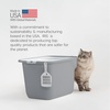 image:imageIRIS USA Large Top Entry Cat Litter Box with Lid Enclosed Covered Cat Litter Box for Indoor Cats Dog Proof Design Odor Control Litter Tracking Reduction Scoop Included WhiteGrayGray