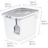 image:imageIRIS USA Large Top Entry Cat Litter Box with Lid Enclosed Covered Cat Litter Box for Indoor Cats Dog Proof Design Odor Control Litter Tracking Reduction Scoop Included WhiteGrayWhite