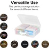 image:imageIRIS USA 4 x 6 Made in USA Photo Organizers and Picture Storage Box with Handle 16 Inner CasesContainers for Tasks Stickers Ephemera amp Flashcards  ClearMultiColorClear