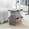 image:imageIRIS USA 60 Qt Storage Bins with Gasket Seal Lid 3 Pack  BPAFree Heavy Duty Moving Containers Tight Latch Weather Proof Tote WEATHERPRO  ClearChrome44 Qt  2 Pack