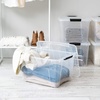image:imageIRIS USA 72 QT Plastic Storage Box with Lid and Latches  4 Pack  BPAFree SeeThrough Organizing Solution Durable Nestable Stackable Containers Secure Pull Handle  ClearClear