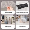 image:imageIRIS USA 72 QT Plastic Storage Box with Lid and Latches  4 Pack  BPAFree SeeThrough Organizing Solution Durable Nestable Stackable Containers Secure Pull Handle  ClearClear