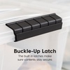 image:imageIRIS USA 72 QT Plastic Storage Box with Lid and Latches  4 Pack  BPAFree SeeThrough Organizing Solution Durable Nestable Stackable Containers Secure Pull Handle  ClearClearWhite