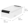 image:imageIRIS USA 72 QT Plastic Storage Box with Lid and Latches  4 Pack  BPAFree SeeThrough Organizing Solution Durable Nestable Stackable Containers Secure Pull Handle  ClearClear