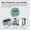 image:imageIRIS USA Elevated Dog Bowls Adjustable Stand Raised Feeding Station with Removable Double Food and Water Bowls Easy Clean Design Indoor Pet Feeding System for Small to Large Dogs GrayDog Feeding Station Pack of 2