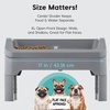image:imageIRIS USA Elevated Dog Bowls Adjustable Stand Raised Feeding Station with Removable Double Food and Water Bowls Easy Clean Design Indoor Pet Feeding System for Small to Large Dogs GrayDog Feeding Station Pack of 2