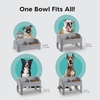 image:imageIRIS USA Elevated Dog Bowls Adjustable Stand Raised Feeding Station with Removable Double Food and Water Bowls Easy Clean Design Indoor Pet Feeding System for Small to Large Dogs GrayDog Feeding Station Pack of 2