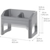 image:imageIRIS USA Elevated Dog Bowls Adjustable Stand Raised Feeding Station with Removable Double Food and Water Bowls Easy Clean Design Indoor Pet Feeding System for Small to Large Dogs GrayDog Feeding Station Pack of 2