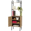 image:imageIRIS USA Storage Cabinet with Doors and Shelves Rustic Industrial Kitchen Cupboard Space Saving Shelving Unit Freestanding Bathroom Cabinet Pantry Cabinet Compact 6 Shelf Storage Unit