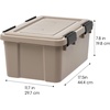 image:imageIRIS USA 6Pack WeatherPro Gasket Box 19 Quart Weather Resistant Storage Bins with Latching Lids Heavy Duty Organizing Containers for Closet Bathroom and Office  Tan19 Qt  6 Pack