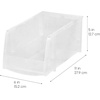 image:imageIRIS USA Extra Small Stackable Storage Bins 15Pack 55 x 45 x 3 inch Made in USA Plastic Open Front Shelf Bin for Organizing Parts Hardware Tools Supplies Garage Shelf Pantry  BlackClear