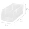 image:imageIRIS USA Extra Small Stackable Storage Bins 15Pack 55 x 45 x 3 inch Made in USA Plastic Open Front Shelf Bin for Organizing Parts Hardware Tools Supplies Garage Shelf Pantry  BlackClear