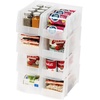 image:imageIRIS USA Extra Small Stackable Storage Bins 15Pack 55 x 45 x 3 inch Made in USA Plastic Open Front Shelf Bin for Organizing Parts Hardware Tools Supplies Garage Shelf Pantry  BlackClear