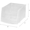 image:imageIRIS USA Extra Small Stackable Storage Bins 15Pack 55 x 45 x 3 inch Made in USA Plastic Open Front Shelf Bin for Organizing Parts Hardware Tools Supplies Garage Shelf Pantry  BlackClear