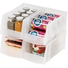 image:imageIRIS USA Extra Small Stackable Storage Bins 15Pack 55 x 45 x 3 inch Made in USA Plastic Open Front Shelf Bin for Organizing Parts Hardware Tools Supplies Garage Shelf Pantry  BlackClear