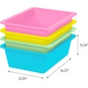 image:imageIRIS USA Plastic Storage Bins Containers Large 4 Pack Sensory Bin Craft Storage Craft Organizers and Storage Organizing Container for Home Office and School Supplies Stackable PastelPastel