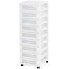 image:image6Drawer Storage Cart with Organizer Top WhitePearlWhitePearl