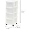 image:image6Drawer Storage Cart with Organizer Top WhitePearlWhitePearl