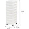 image:image6Drawer Storage Cart with Organizer Top WhitePearlWhitePearl