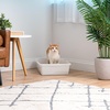 image:imageIRIS USA Large Open Top Cat Litter Box Kitty Litter Pan Pearl