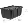 image:imageIRIS USA 4Tier Heavy Duty Plastic Shelving Unit and Heavy Duty Storage Tote Bins Modular Shelf Garage Rack Organizer  4Pack 27 Gallon Storage Containers  BlackYellowBlack