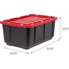 image:imageIRIS USA 4Tier Heavy Duty Plastic Shelving Unit and Heavy Duty Storage Tote Bins Modular Shelf Garage Rack Organizer  4Pack 27 Gallon Storage Containers