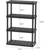 image:imageIRIS USA 4Tier Heavy Duty Plastic Shelving Unit and Heavy Duty Storage Tote Bins Modular Shelf Garage Rack Organizer  4Pack 27 Gallon Storage Containers  BlackYellowBlack