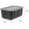 image:imageIRIS USA 5Tier Heavy Duty Plastic Shelving Unit and Heavy Duty Storage Tote Bins Modular Shelf Garage Rack Organizer  4Pack 27 Gallon Storage Containers BlackGrayGrey