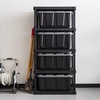 image:imageIRIS USA 5Tier Heavy Duty Plastic Shelving Unit and Heavy Duty Storage Tote Bins Modular Shelf Garage Rack Organizer  4Pack 27 Gallon Storage Containers BlackGrayGrey