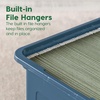 image:imageIRIS USA 8 Pack File Box Plastic Organizer with Latching Lid for LetterLegal Files BPAFree Stackable Document Storage Bin Tote NavyGray 35 Qt