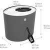 image:imageIRIS USA XXLarge Top Entry Cat Litter Box Dog Proof GrayWhiteWhiteGray